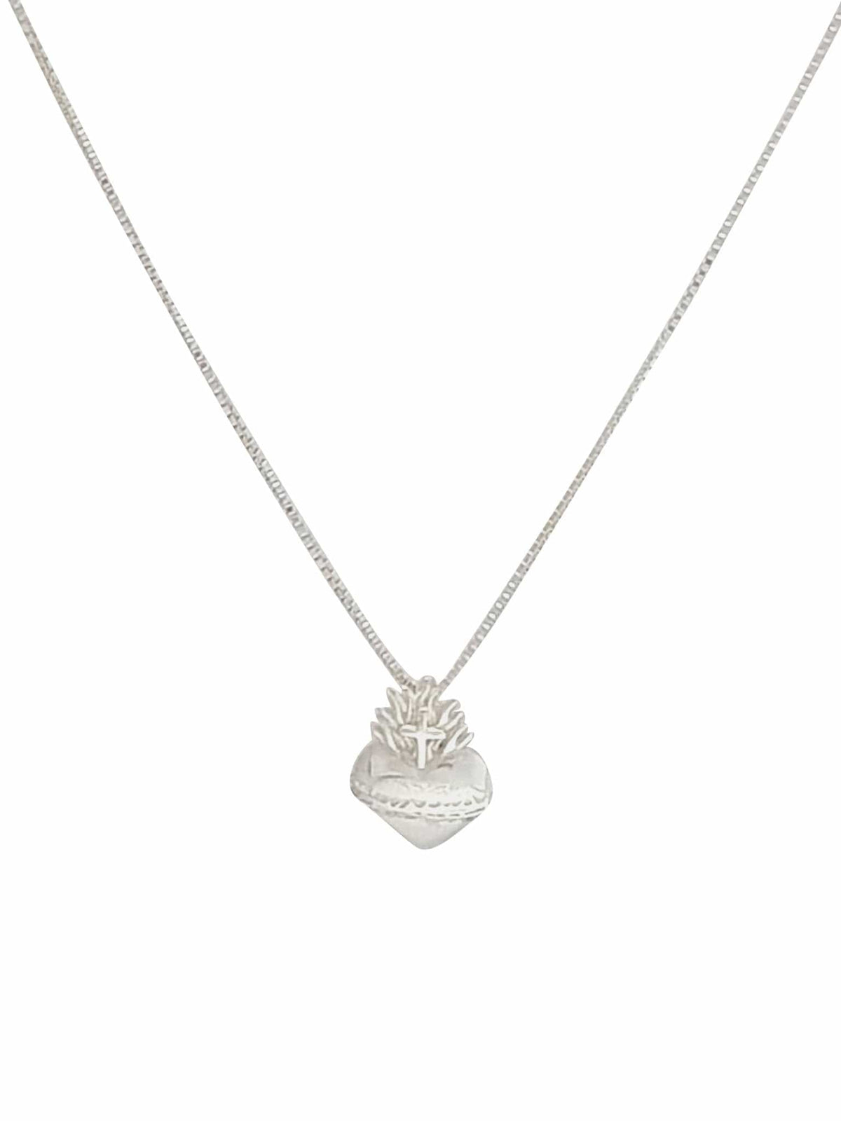 Colar Sagrado Coração de Prata de Lei 925-TerraCotta Arte Sacra