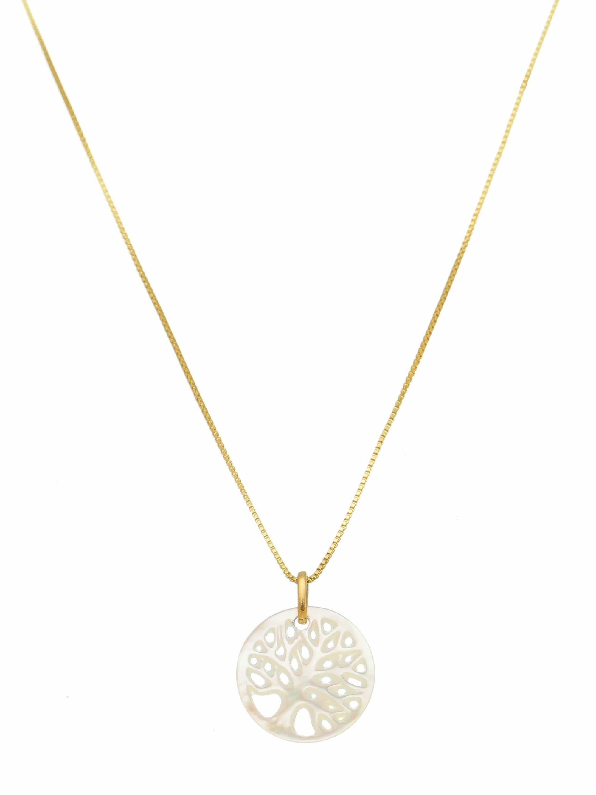 Conjunto Árvore da Vida em Madrepérola e Prata 925 com Banho de Ouro 18 k-TerraCotta Arte Sacra