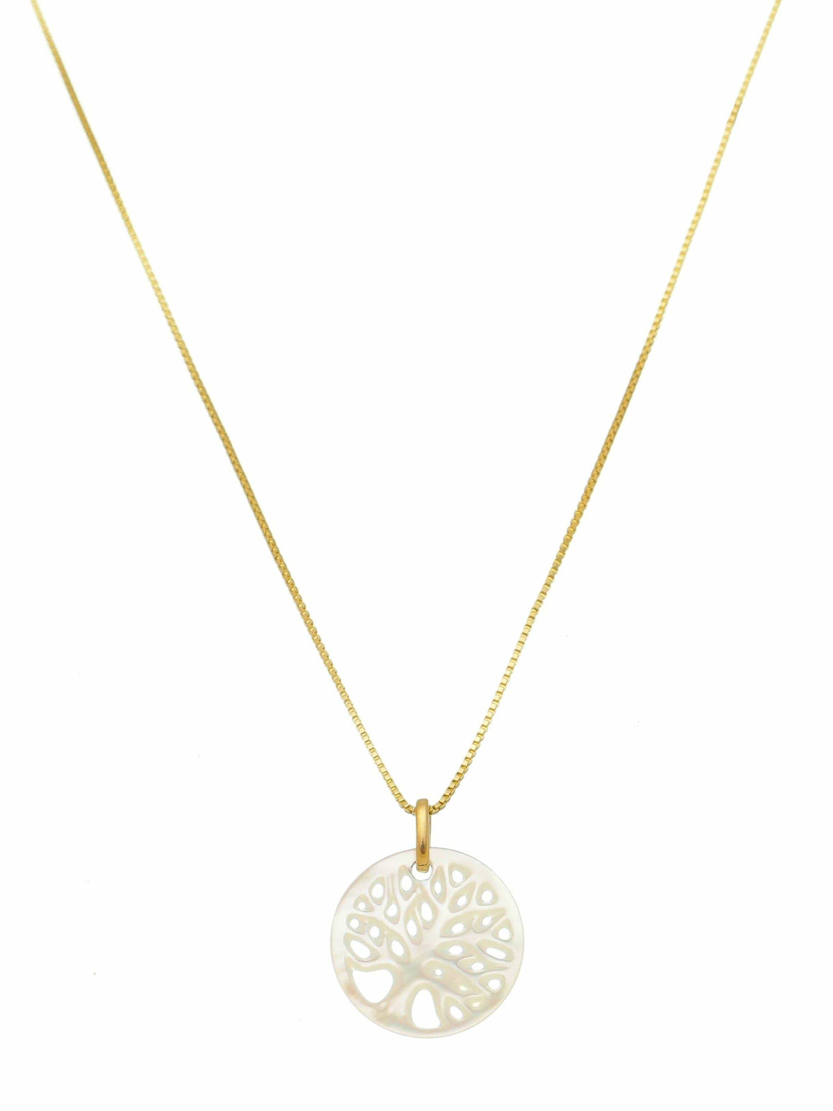 Conjunto Árvore da Vida em Madrepérola e Prata 925 com Banho de Ouro-TerraCotta Arte Sacra