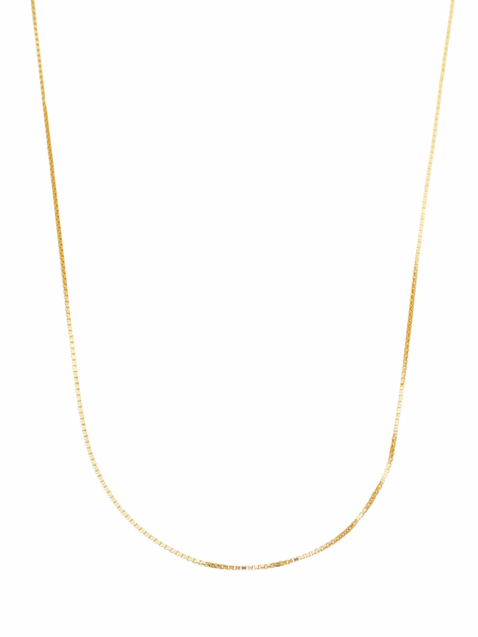 Corrente Veneziana Prata de Lei 925 com banho de Ouro 18 k 40 cm-TerraCotta Arte Sacra
