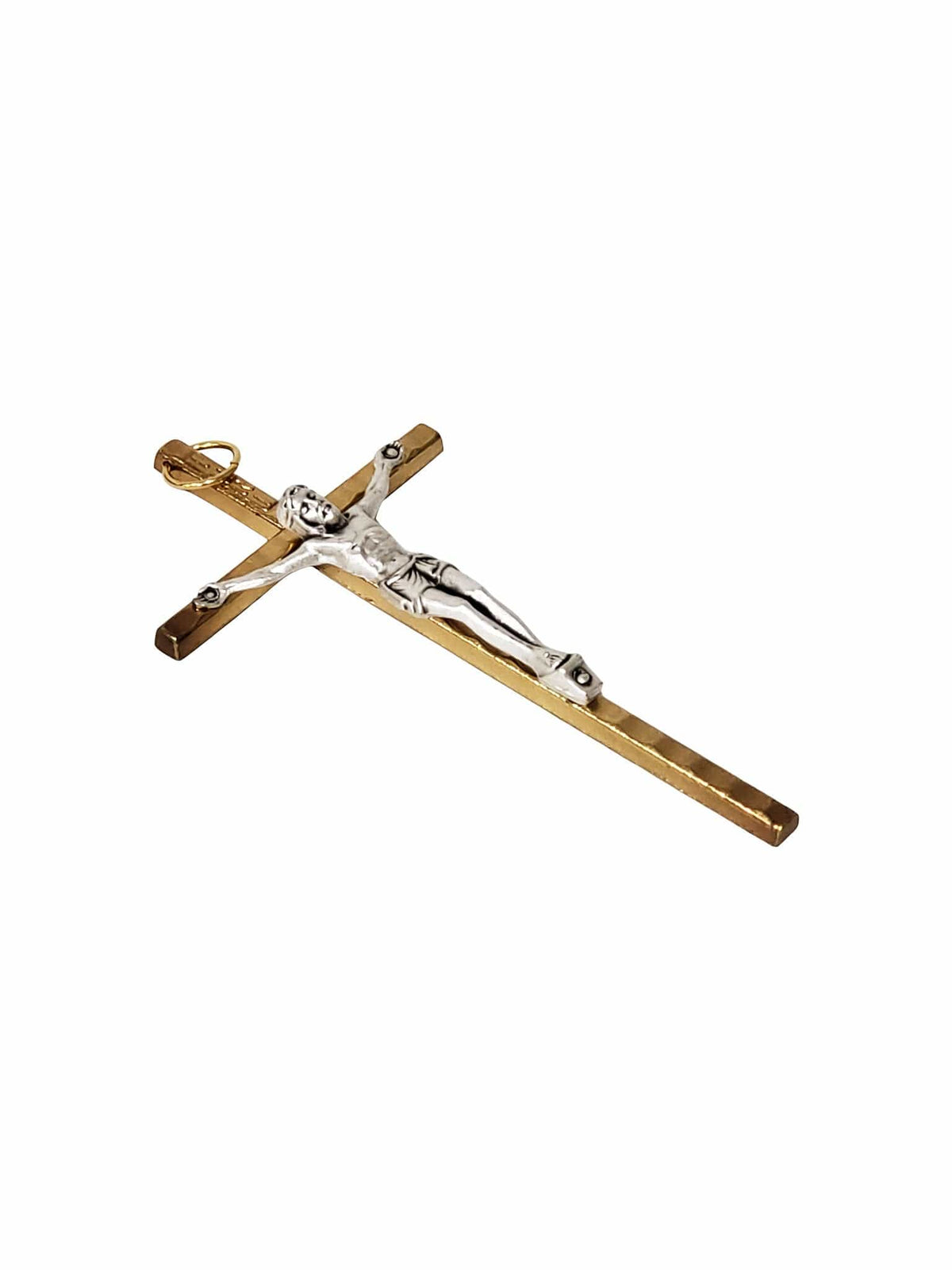 Crucifixo Italiano com Banho de Ouro-TerraCotta Arte Sacra