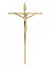 Crucifixo de Aço Galvanizado Dourado 28 cm-TerraCotta Arte Sacra