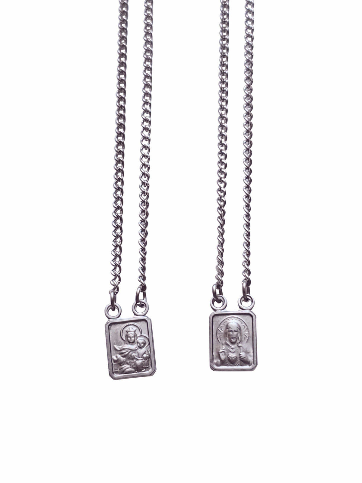 Escapulário de Aço Inox Mini 70 cm-TerraCotta Arte Sacra
