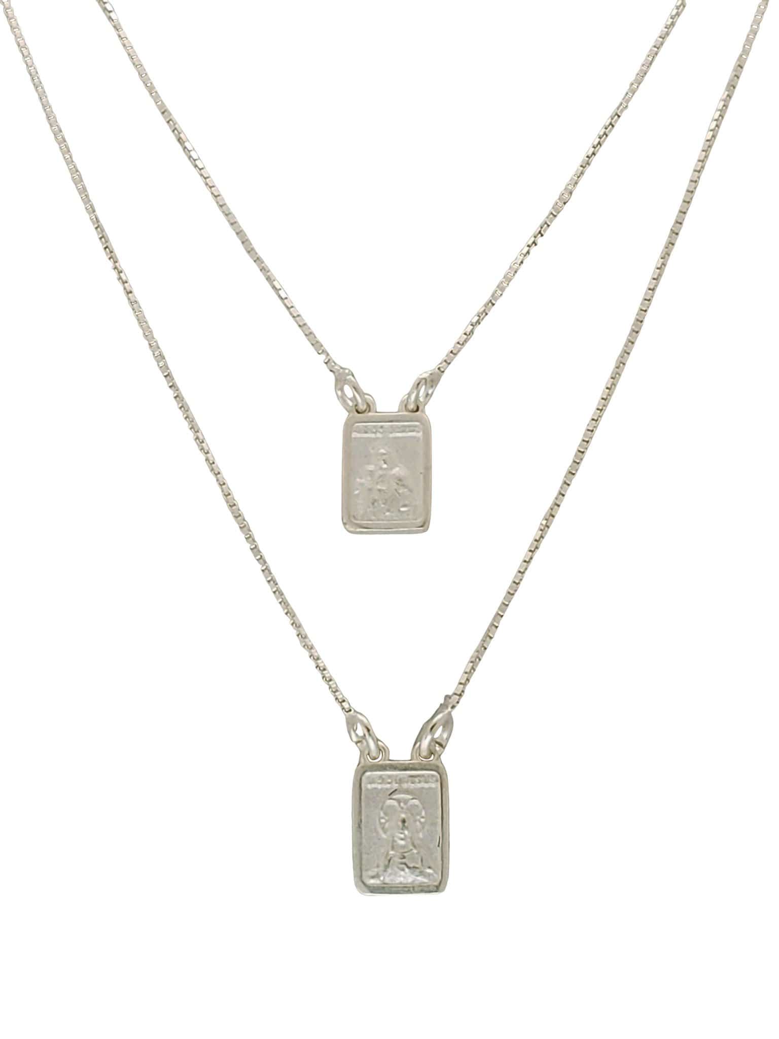 Escapulário de Prata de Lei 925 Mini Dupla Face-TerraCotta Arte Sacra