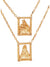 Escapulário de Prata de Lei 925 com Banho de Ouro e 8 Zircônias-TerraCotta Arte Sacra