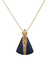 Gargantilha Nossa Senhora Aparecida com Manto Cravejado em Zirconia Prata de Lei 925 com Banho de Ouro 18K-TerraCotta Arte Sacra