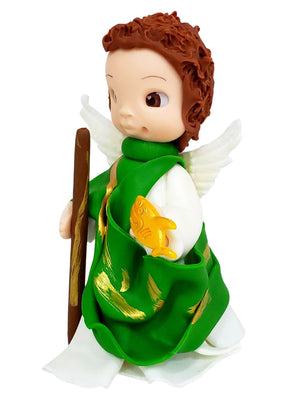 Imagem Infantil de São Rafael em Biscuit 13 cm-TerraCotta Arte Sacra