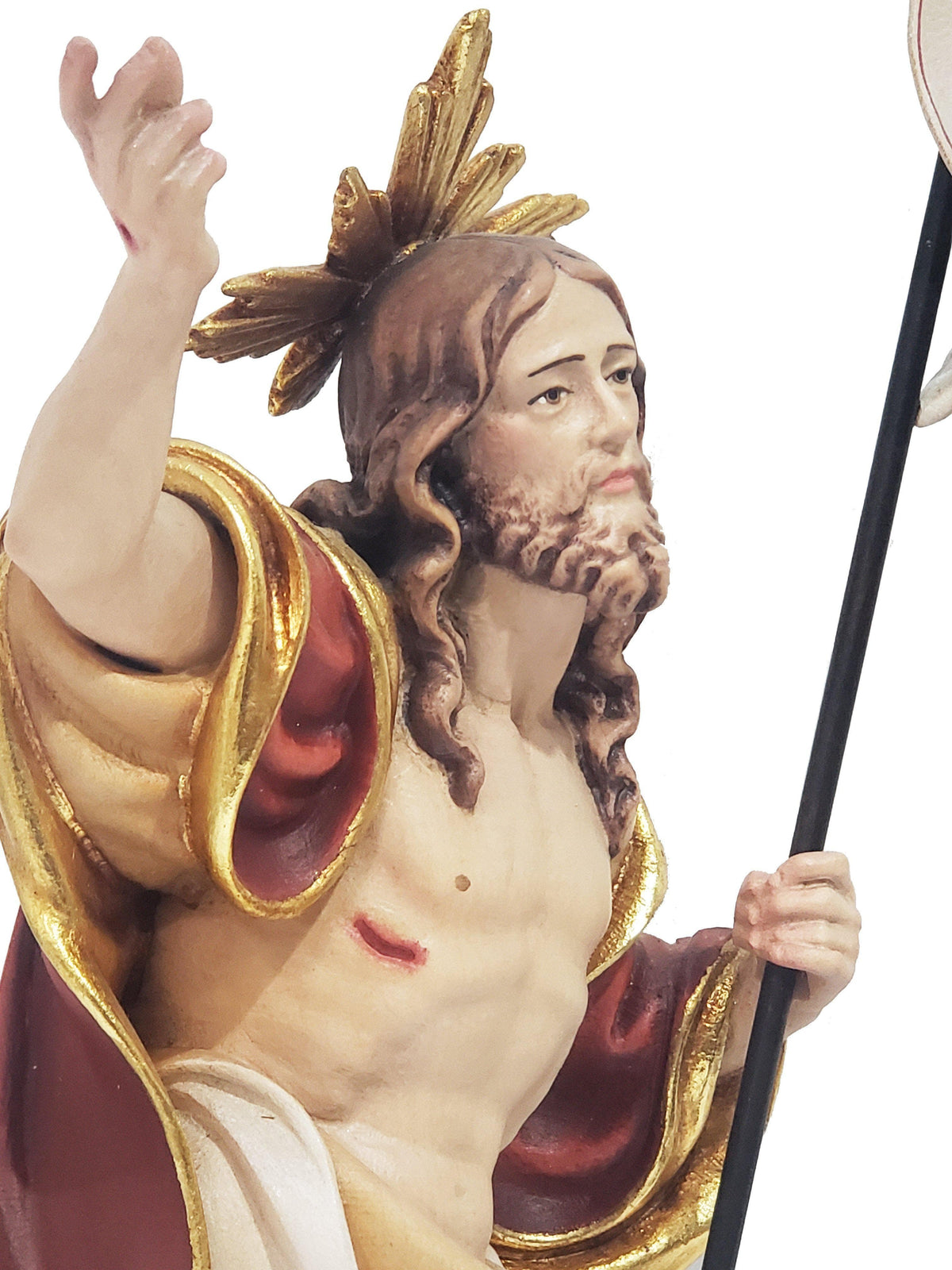 Imagem Jesus Ressuscitado de Madeira Italiana 32 cm-TerraCotta Arte Sacra