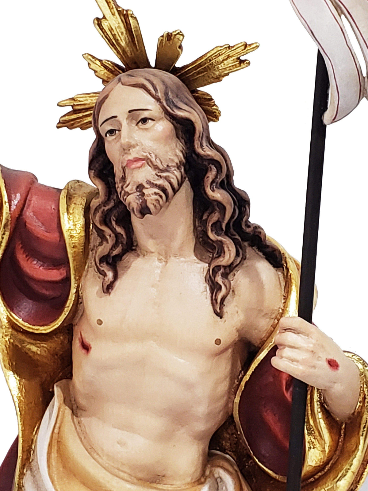 Imagem Jesus Ressuscitado de Madeira Italiana 32 cm-TerraCotta Arte Sacra