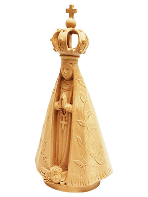 Imagem Nossa Senhora Aparecida em Madeira 15 cm-TerraCotta Arte Sacra