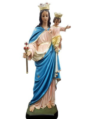 Imagem Nossa Senhora Auxiliadora com Olhos de Vidro 105 cm-TerraCotta Arte Sacra