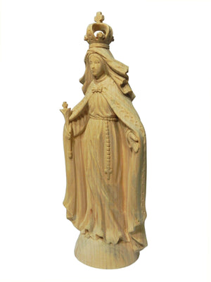 Imagem Nossa Senhora Rainha de Madeira Natural 30 cm-TerraCotta Arte Sacra