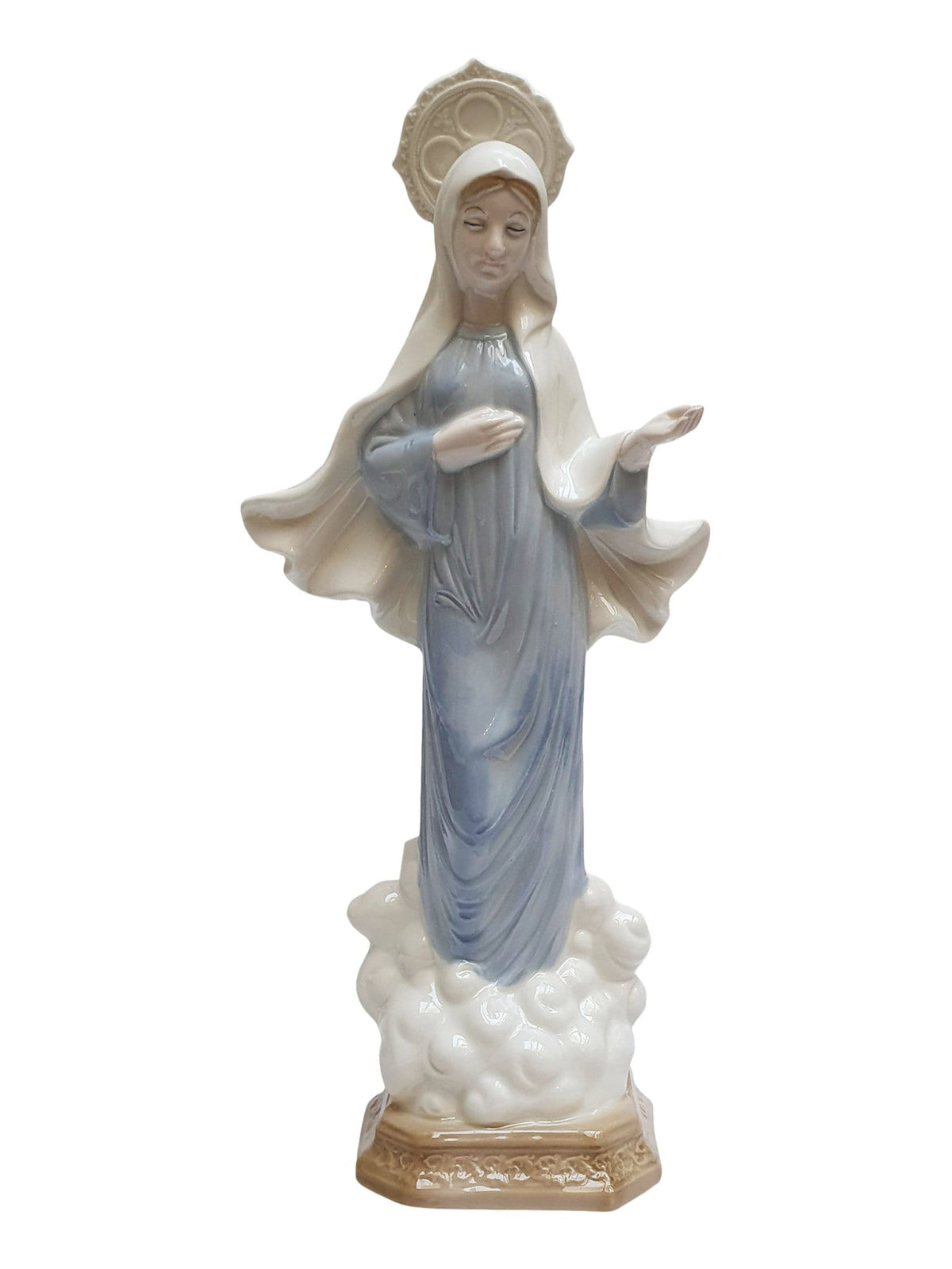 Imagem Nossa Senhora da Paz de Medjugorje em Porcelana 30 cm-TerraCotta Arte Sacra
