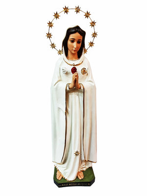Imagem Nossa Senhora da Rosa Mística em Pó de Mármore Colorida 65 cm-TerraCotta Arte Sacra