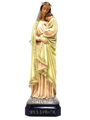 Imagem Nossa Senhora da Sabedoria de Pó de Mármore-TerraCotta Arte Sacra