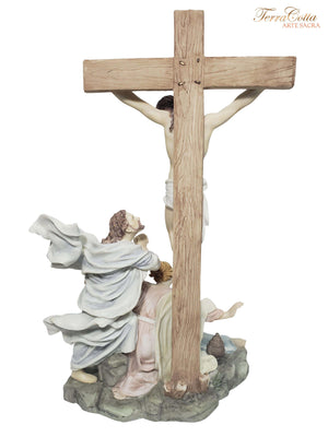 Imagem Obra Crucificação 31,5 cm-TerraCotta Arte Sacra