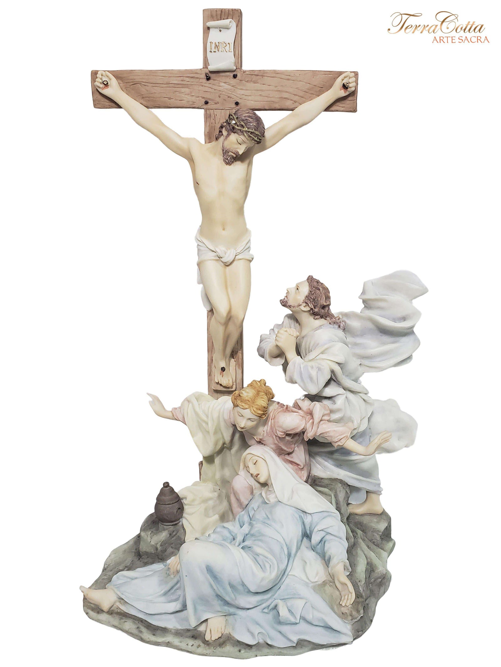 Imagem Obra Crucificação 31,5 cm-TerraCotta Arte Sacra