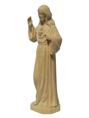 Imagem Sagrado Coração de Jesus de Madeira Natural 7 cm-TerraCotta Arte Sacra