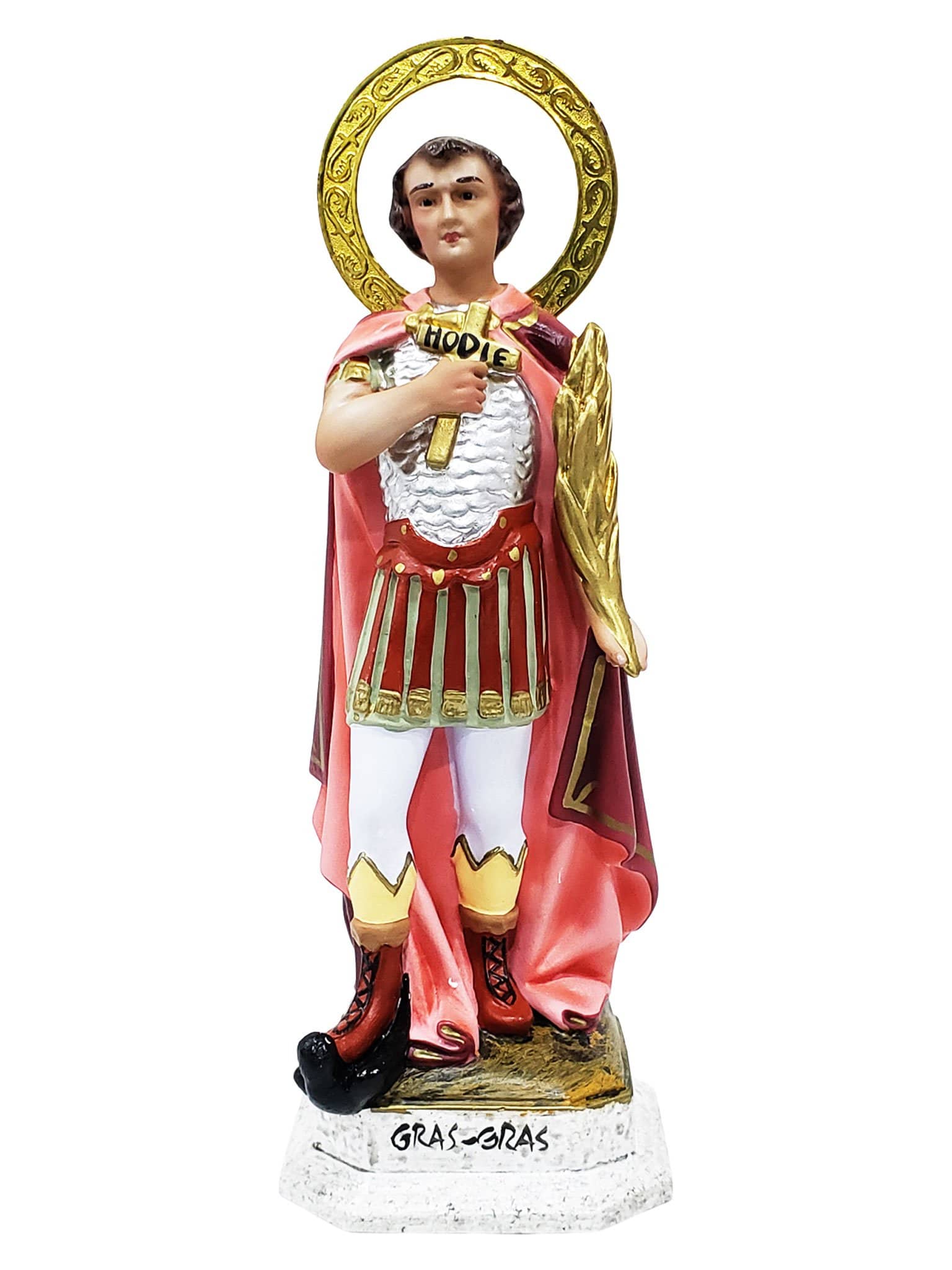 Imagem Santo Expedito Espanhol em Pó de Madeira-TerraCotta Arte Sacra