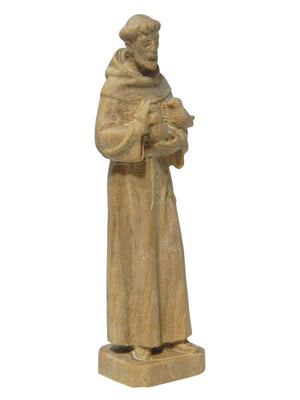Imagem São Francisco de Madeira Natural 7 cm-TerraCotta Arte Sacra
