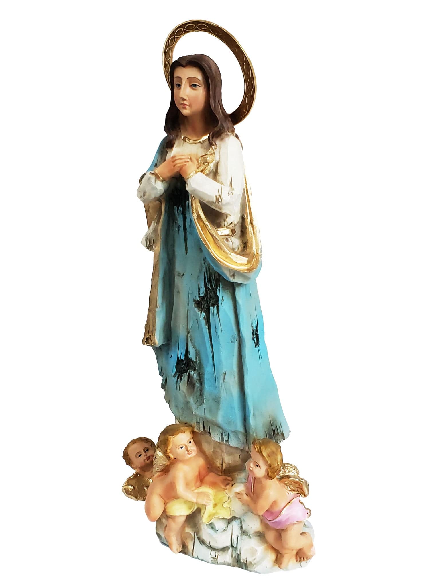 Imagem da Nossa Senhora da Conceição Barroca 30 cm-TerraCotta Arte Sacra