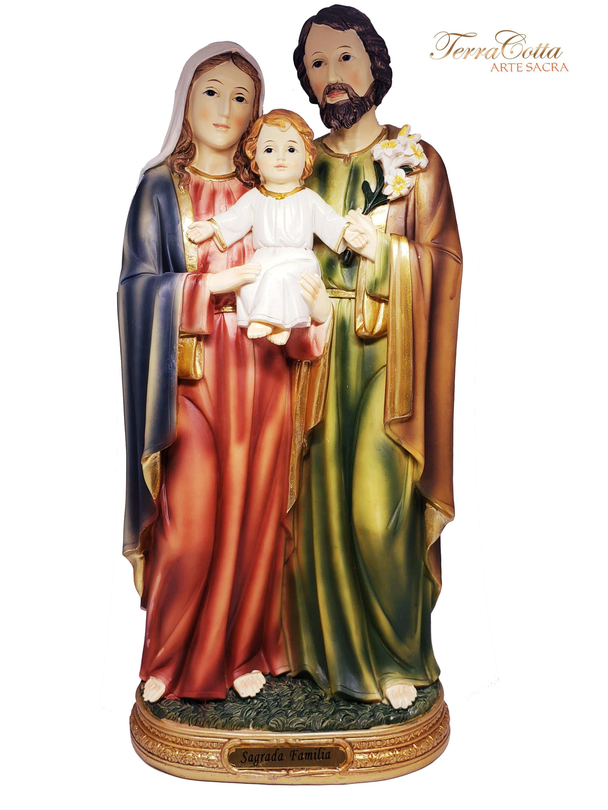 Imagem da Sagrada Família de Resina 20 cm-TerraCotta Arte Sacra