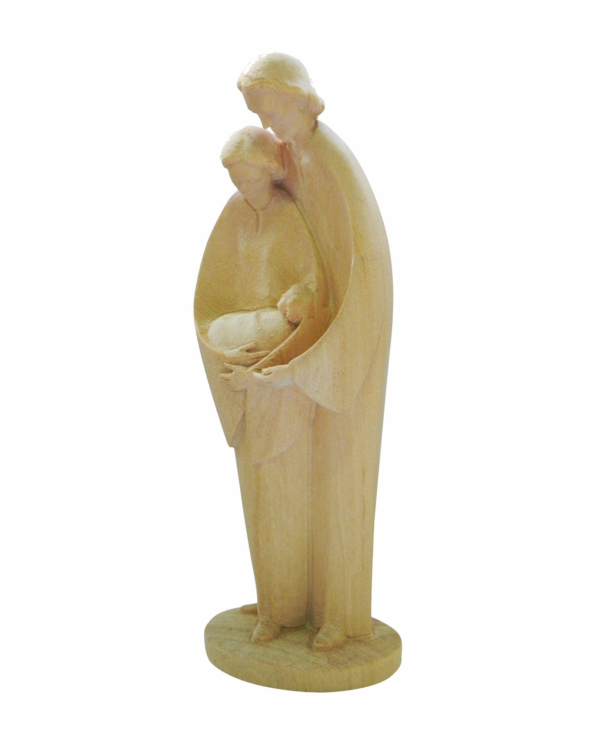 Imagem da Sagrada Família em Madeira 15 cm-TerraCotta Arte Sacra