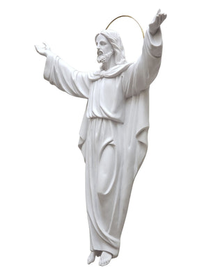 Imagem de Cristo Ressuscitado 30 cm Branco-TerraCotta Arte Sacra