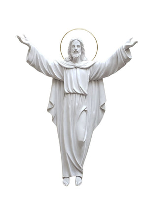Imagem de Cristo Ressuscitado 30 cm Branco-TerraCotta Arte Sacra