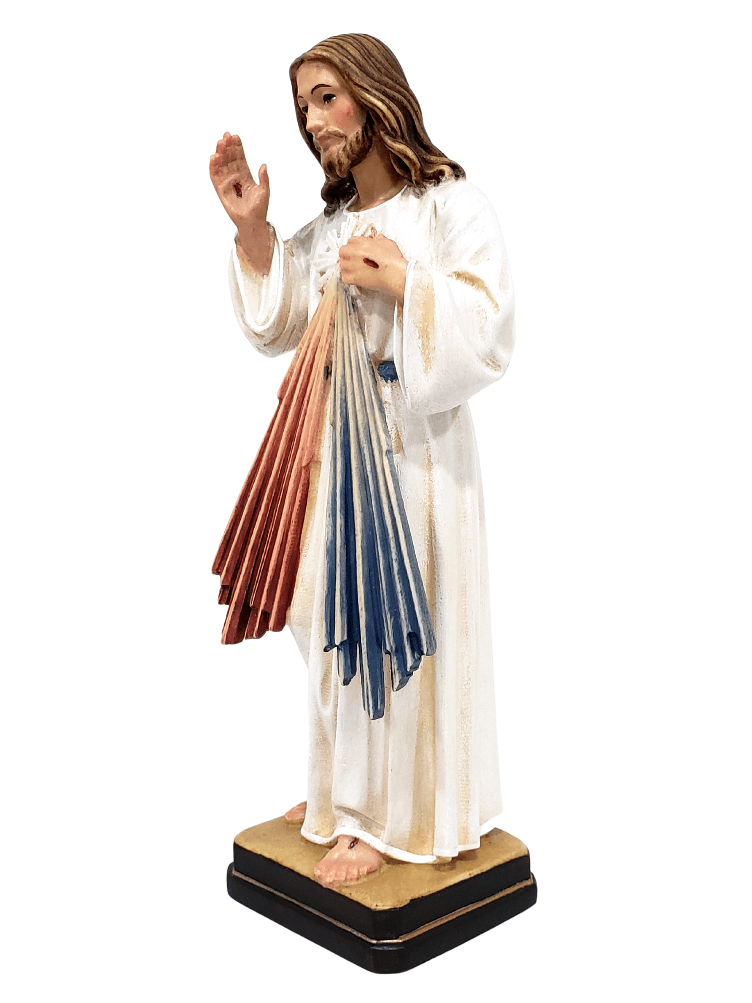 Imagem de Jesus Misericordioso de Madeira Italiana 20 cm-TerraCotta Arte Sacra