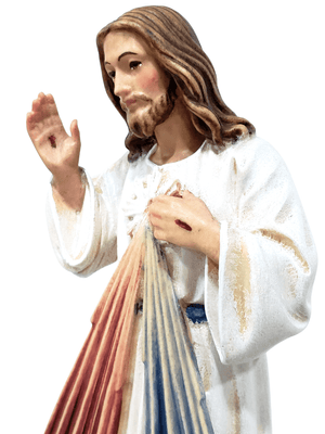 Imagem de Jesus Misericordioso de Madeira Italiana 20 cm-TerraCotta Arte Sacra