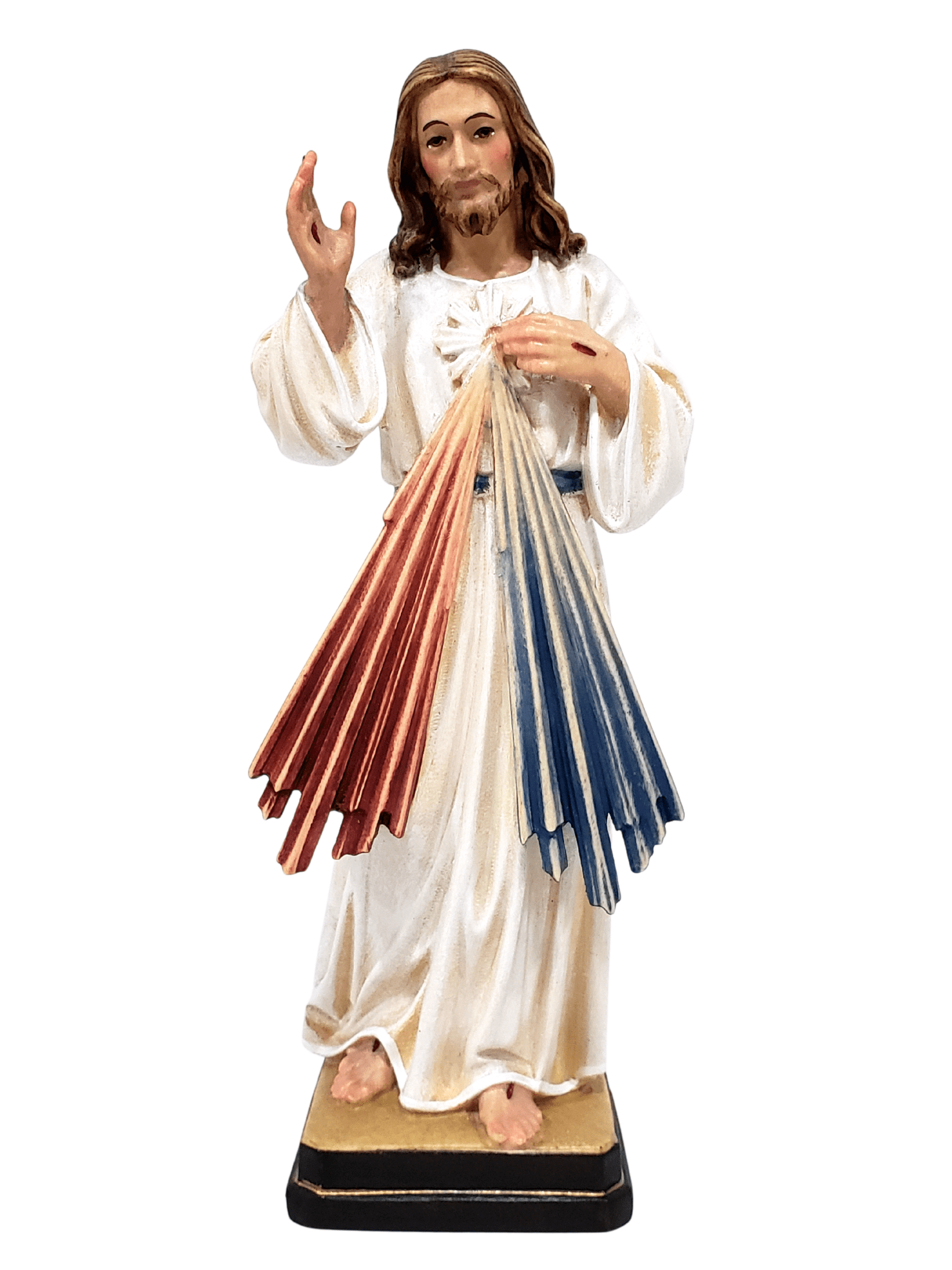 Imagem de Jesus Misericordioso de Madeira Italiana 20 cm-TerraCotta Arte Sacra