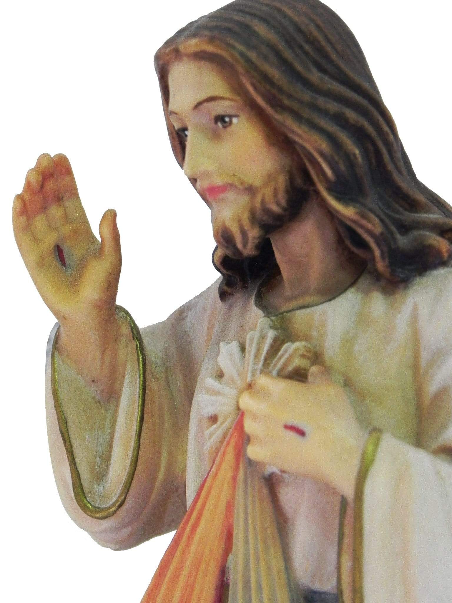 Imagem de Jesus Misericordioso de Madeira Italiana 30 cm-TerraCotta Arte Sacra