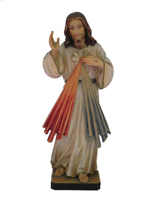 Imagem de Jesus Misericordioso de Madeira Italiana 30 cm-TerraCotta Arte Sacra