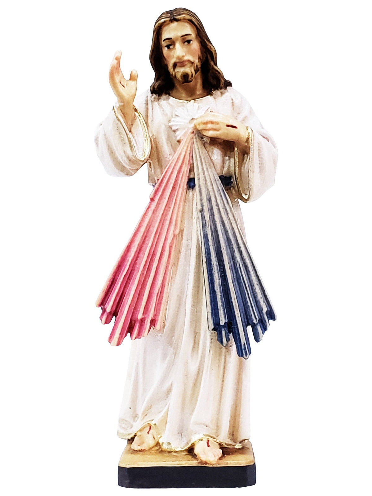 Imagem de Jesus Misericordioso em Madeira Italiana 12cm-TerraCotta Arte Sacra