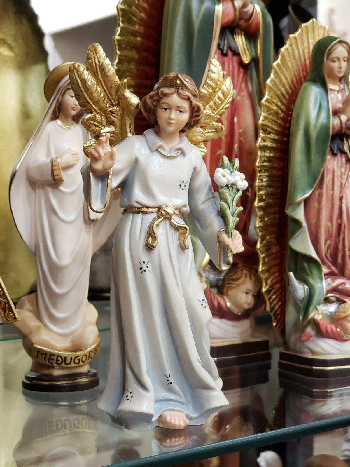 Imagem de Madeira Italiana Arcanjo Gabriel 16 cm-TerraCotta Arte Sacra