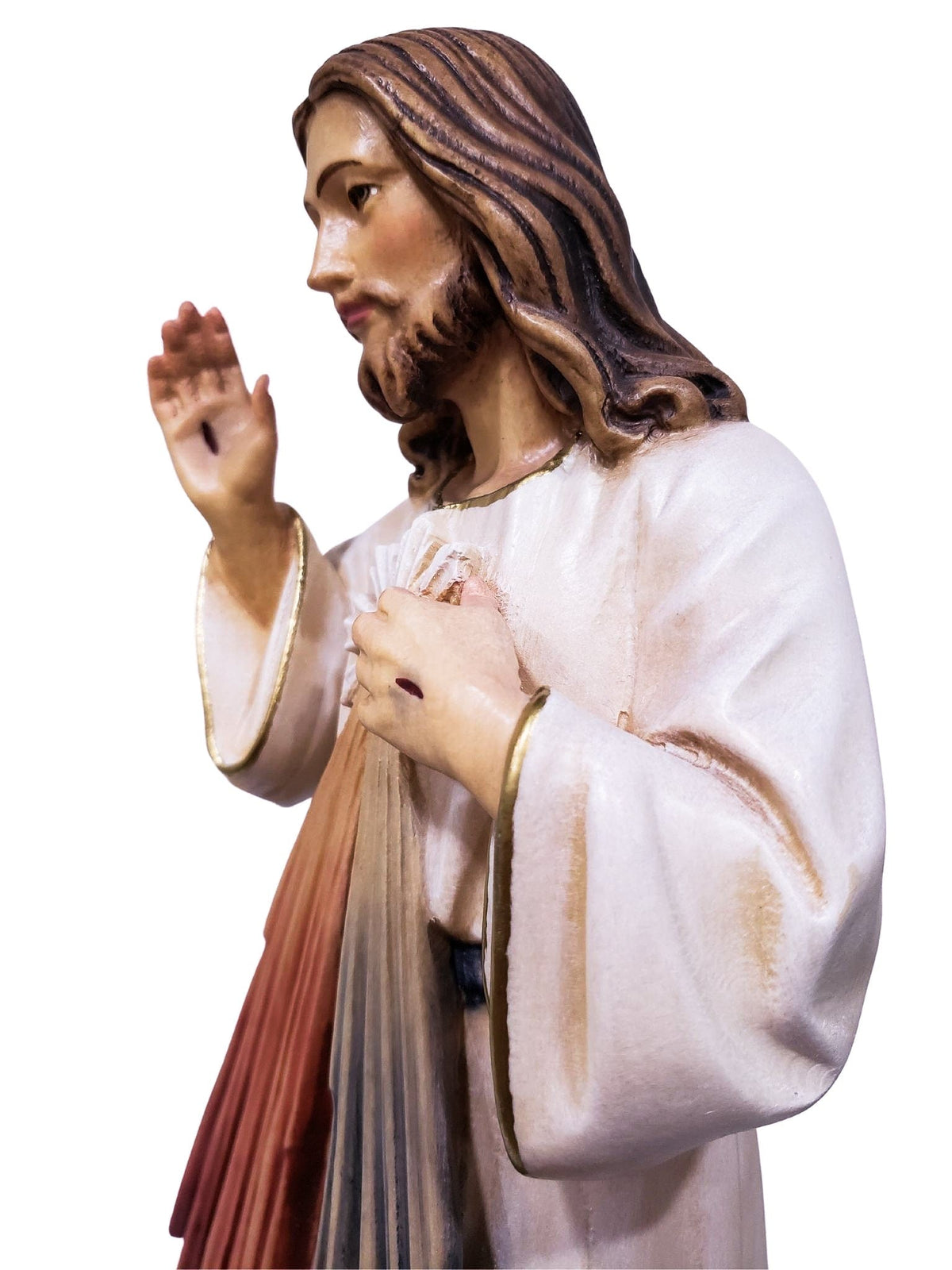 Imagem de Madeira Italiana Jesus Misericordioso 40 cm-TerraCotta Arte Sacra