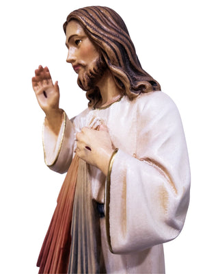 Imagem de Madeira Italiana Jesus Misericordioso 40 cm-TerraCotta Arte Sacra