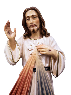Imagem de Madeira Italiana Jesus Misericordioso 40 cm-TerraCotta Arte Sacra
