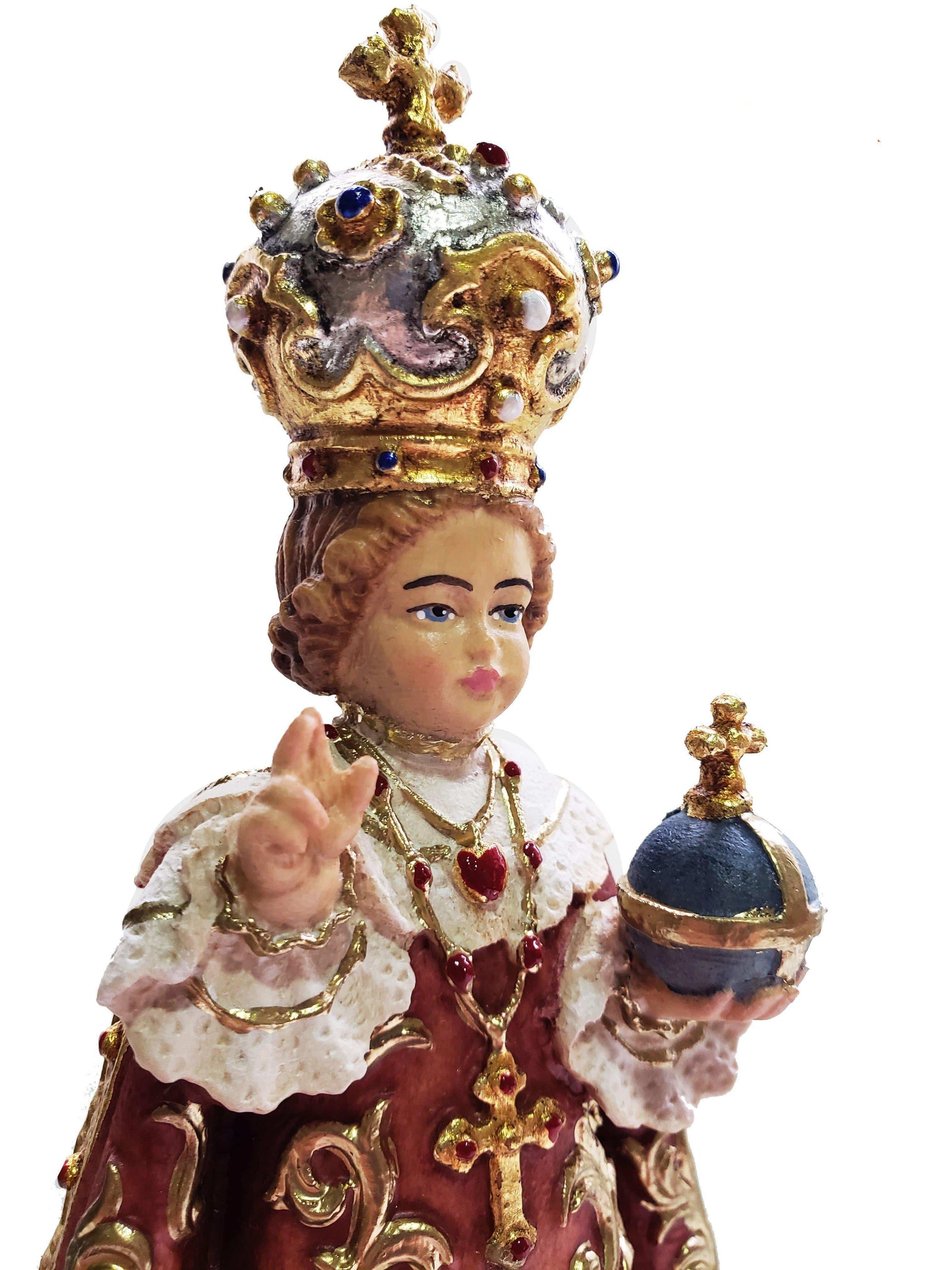 Imagem de Madeira Italiana Menino Jesus de Praga 20 cm-TerraCotta Arte Sacra