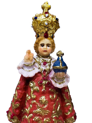 Imagem de Madeira Italiana Menino Jesus de Praga 8 cm-TerraCotta Arte Sacra