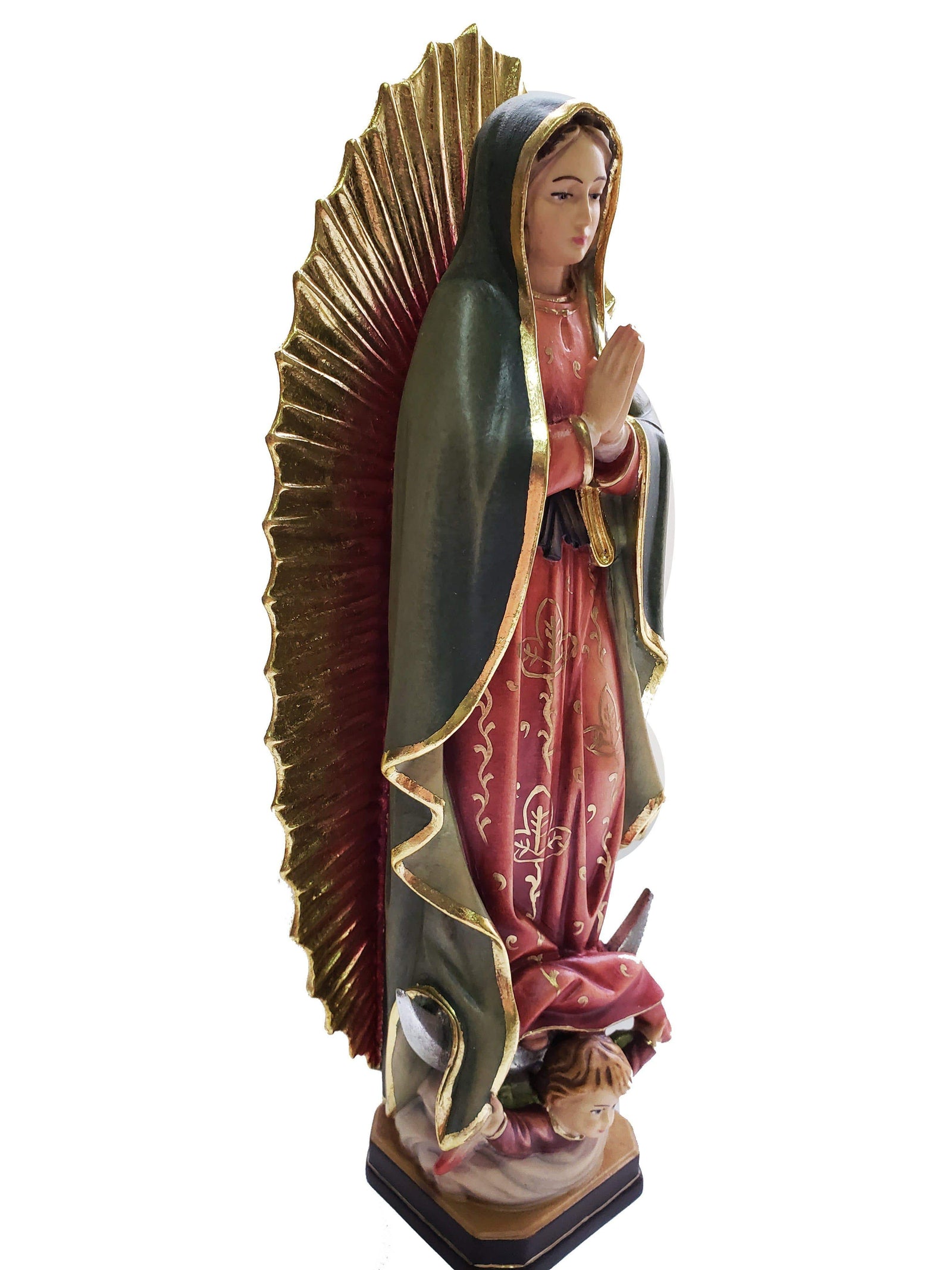 Imagem de Madeira Italiana Nossa Senhora de Guadalupe 20 cm-TerraCotta Arte Sacra