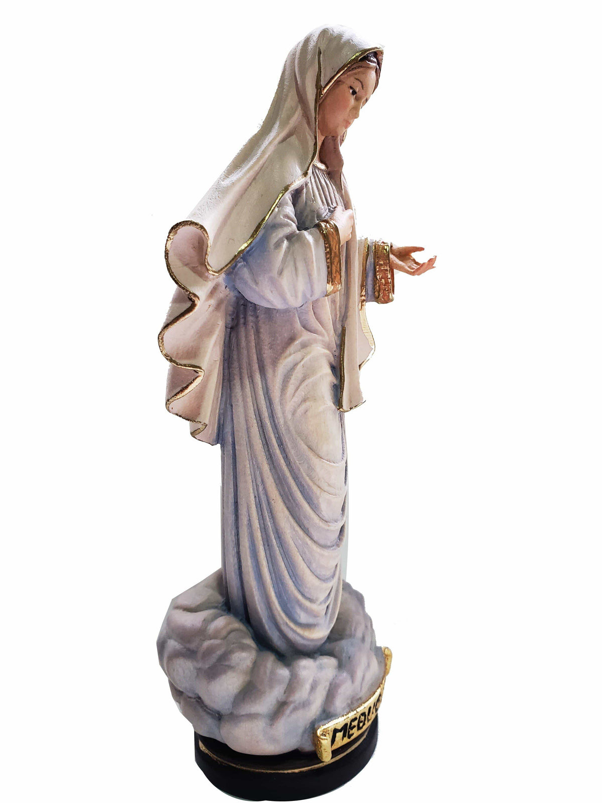 Imagem de Madeira Italiana Nossa Senhora de Medjugorie 15 cm-TerraCotta Arte Sacra