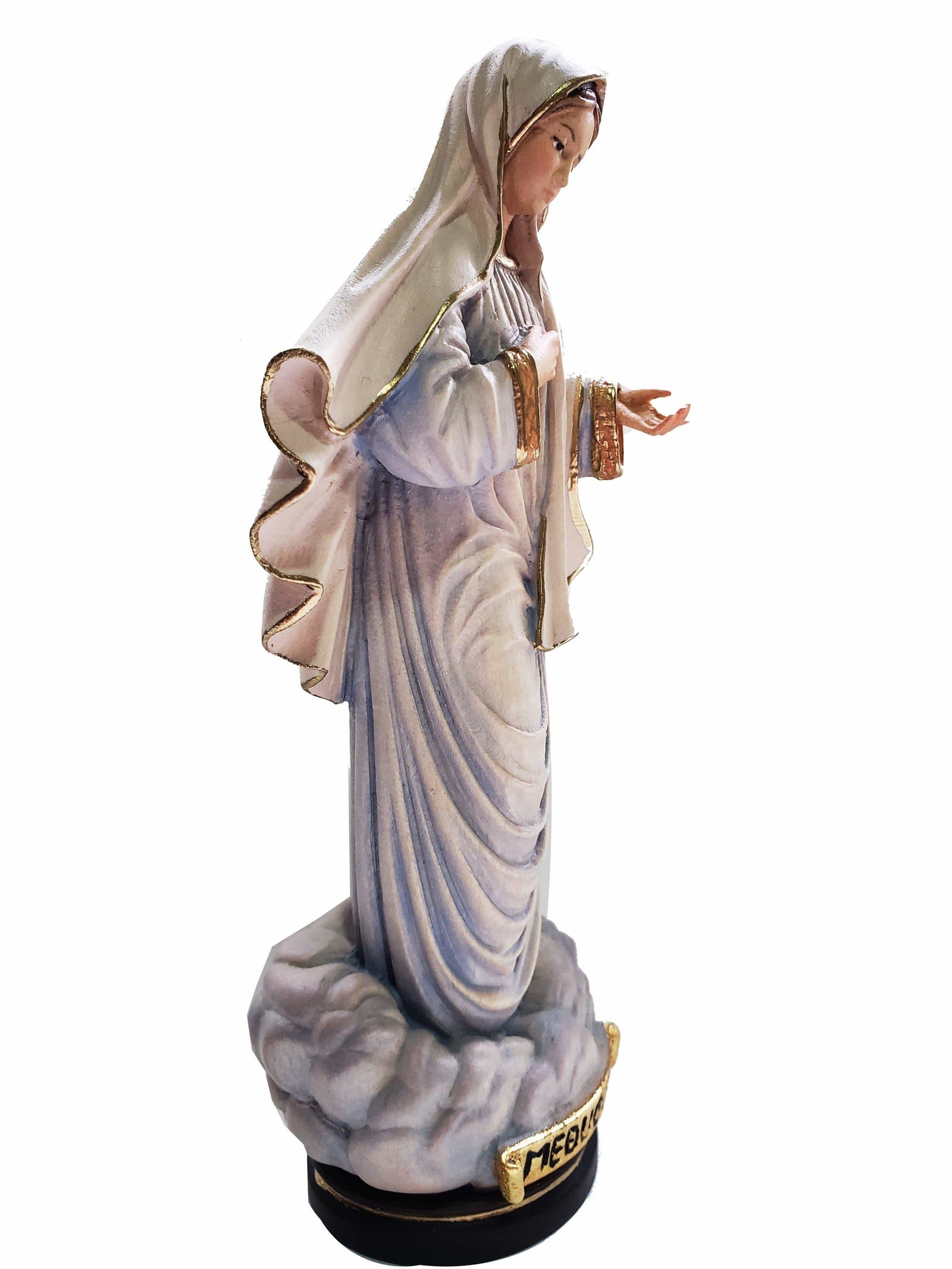 Imagem de Madeira Italiana Nossa Senhora de Medjugorie 15 cm-TerraCotta Arte Sacra