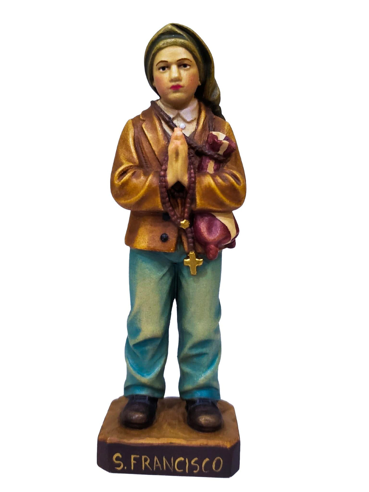 Imagem de Madeira Italiana Os 3 Pastorinhos 12 cm-TerraCotta Arte Sacra