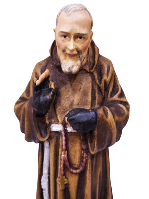 Imagem de Madeira Italiana Padre Pio 20 cm-TerraCotta Arte Sacra