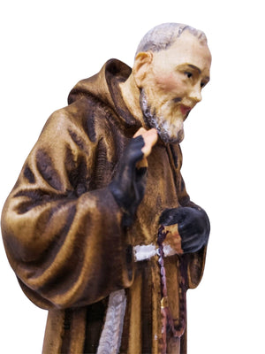 Imagem de Madeira Italiana Padre Pio 20 cm-TerraCotta Arte Sacra