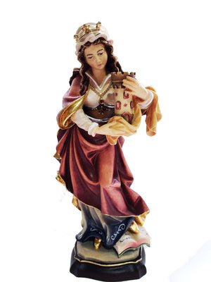 Imagem de Madeira Italiana Santa Bárbara 20 cm-TerraCotta Arte Sacra