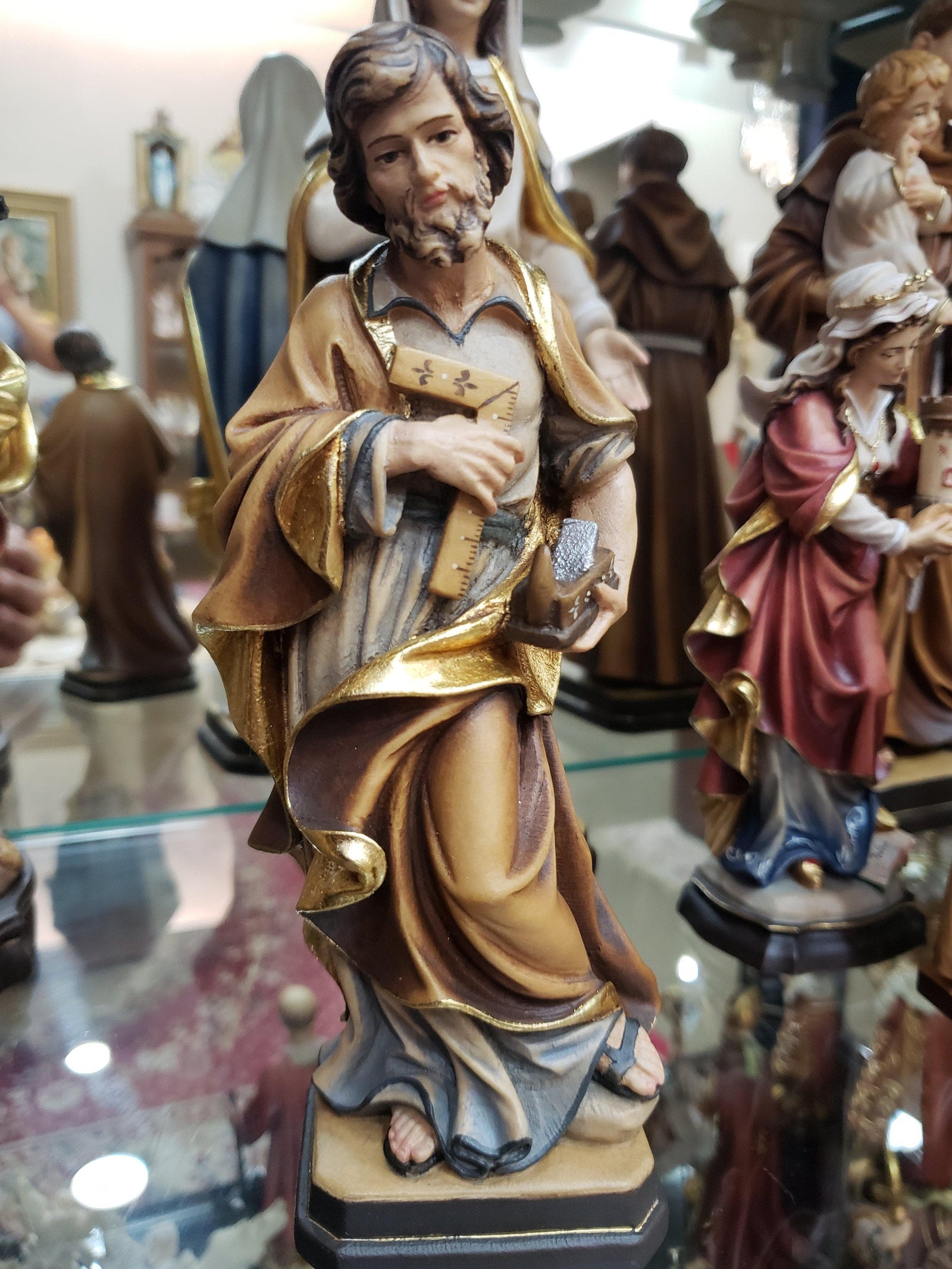 Imagem de Madeira Italiana São José Operário 20 cm-TerraCotta Arte Sacra