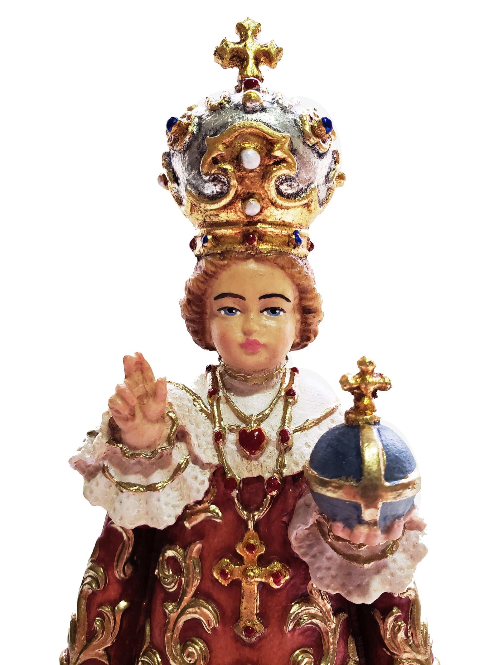 Imagem de Madeira Italiana do Menino Jesus de Praga 28 cm-TerraCotta Arte Sacra
